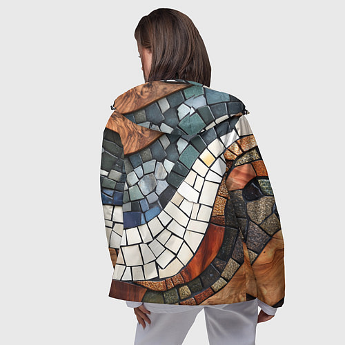 Женская ветровка Плиточная мозайка / 3D-Черный – фото 4