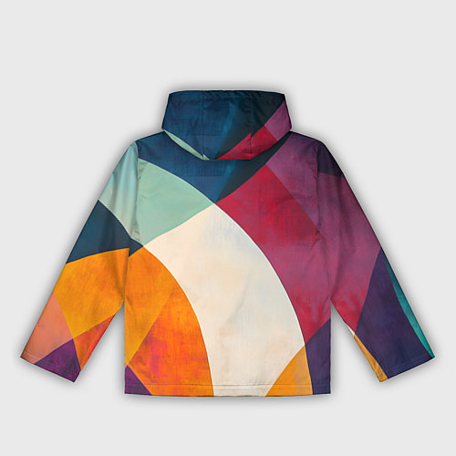 Женская ветровка Геометрическая иллюстрация / 3D-Белый – фото 2