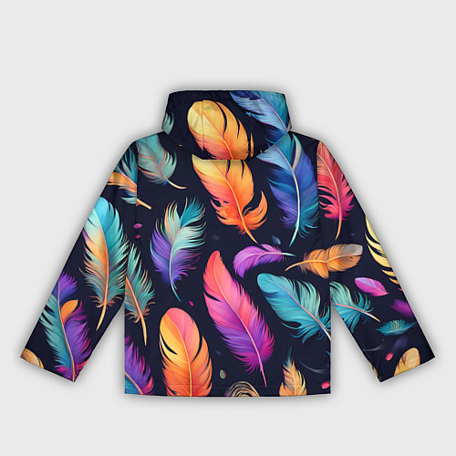 Женская ветровка Разноцветные переливающиеся перья / 3D-Белый – фото 2
