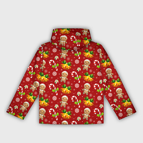 Женская ветровка Новогодний паттерн пряня / 3D-Белый – фото 2