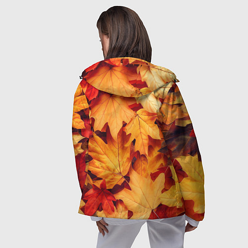 Женская ветровка Осенние кленовые листья / 3D-Черный – фото 4