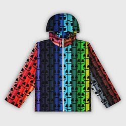 Ветровка с капюшоном женская Marshmello gradient, цвет: 3D-белый