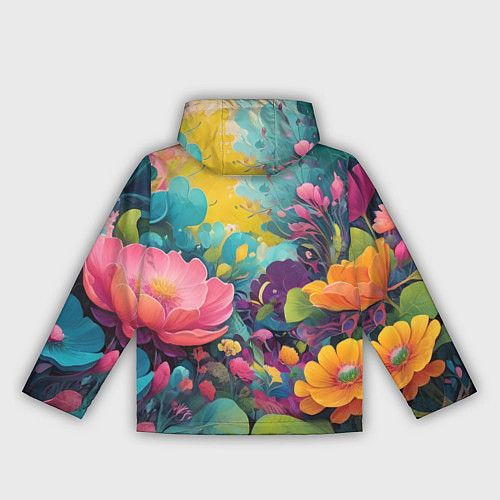 Женская ветровка Лето красочные цветы / 3D-Черный – фото 2