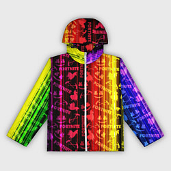 Ветровка с капюшоном женская Fortnite neon game, цвет: 3D-белый