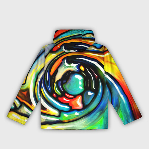 Женская ветровка Акварельные краски мозаика / 3D-Белый – фото 2