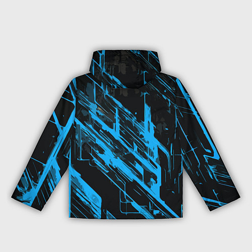 Женская ветровка Blue stripes on a black background / 3D-Белый – фото 2