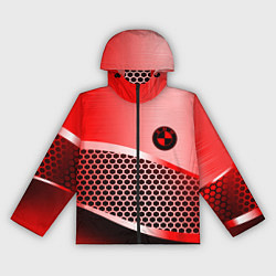 Ветровка с капюшоном женская BMW carbon texture, цвет: 3D-черный