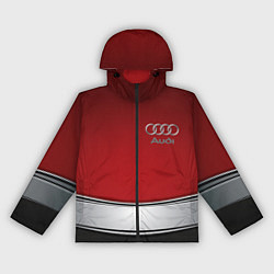 Ветровка с капюшоном женская Audi metal car steel, цвет: 3D-черный