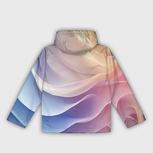 Женская ветровка Текстура с градиентом волны / 3D-Белый – фото 2