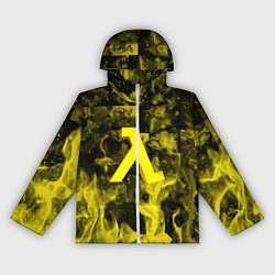 Ветровка с капюшоном женская Half life flame game, цвет: 3D-белый