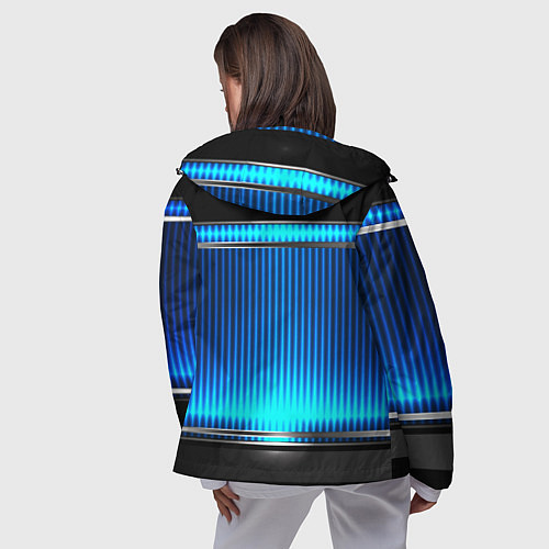 Женская ветровка FIAT текстура авто / 3D-Черный – фото 4