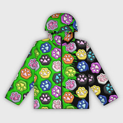 Ветровка с капюшоном женская Паттерн лапка слайм, цвет: 3D-черный