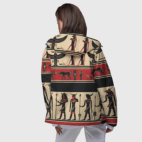 Женская ветровка Египетский орнамент / 3D-Черный – фото 4