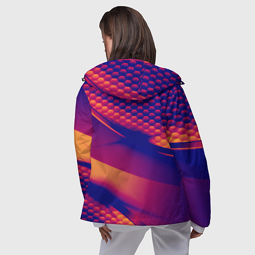 Женская ветровка Chevrolet текстура / 3D-Черный – фото 4