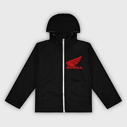Ветровка с капюшоном женская Honda red logo auto steel, цвет: 3D-белый