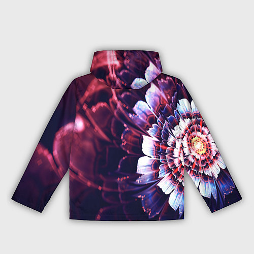 Женская ветровка Фрактальный цветок абстракция / 3D-Белый – фото 2