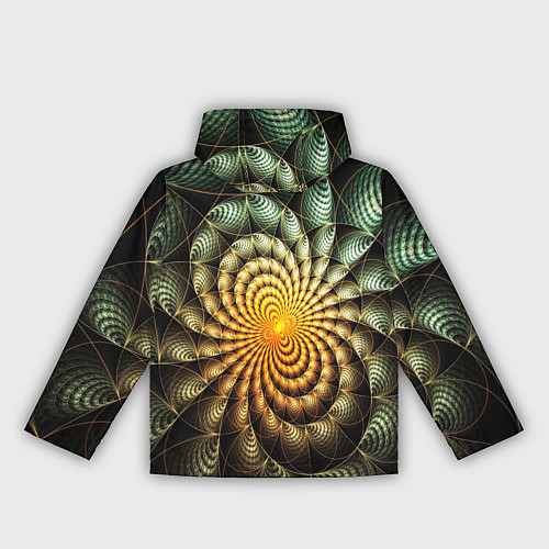 Женская ветровка Оптический узор фракталы / 3D-Черный – фото 2