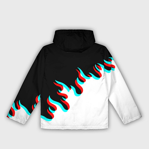 Женская ветровка Нирвана глитч огонь / 3D-Белый – фото 2