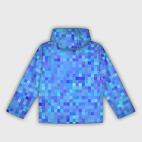 Женская ветровка Синие пиксели / 3D-Белый – фото 2