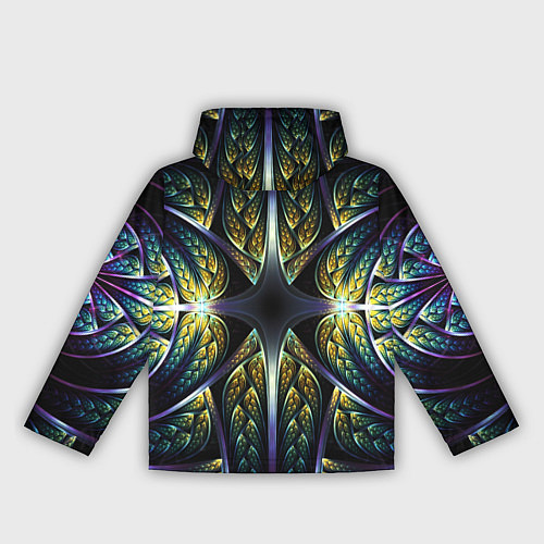 Женская ветровка Оптический узор из фрактала / 3D-Черный – фото 2