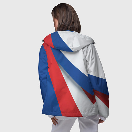 Женская ветровка Цвета флага России и герб / 3D-Черный – фото 4