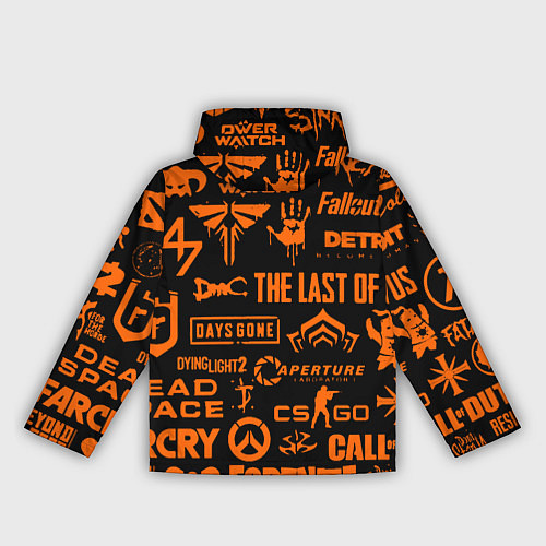 Женская ветровка Half-life pattern game / 3D-Черный – фото 2
