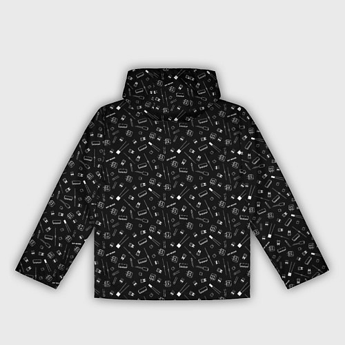 Женская ветровка Паттерн из радиодеталей / 3D-Черный – фото 2