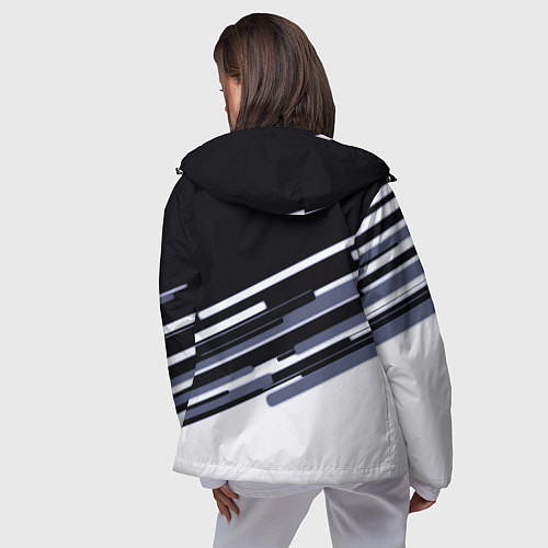 Женская ветровка Portal line geometry / 3D-Черный – фото 4