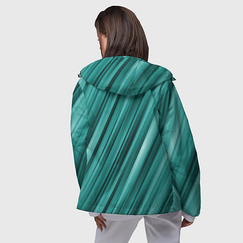 Женская ветровка Лазурные волны / 3D-Черный – фото 4