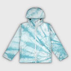 Ветровка с капюшоном женская Голубой тай дай, цвет: 3D-белый