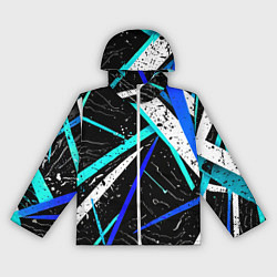 Ветровка с капюшоном женская Разноцветные праздничные линии, цвет: 3D-белый