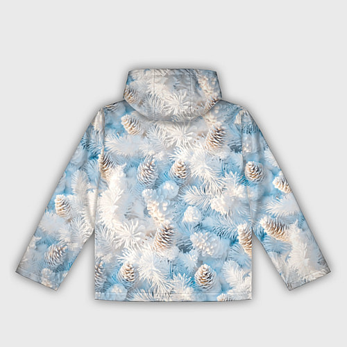 Женская ветровка Мороз и солнце - еловые шишки / 3D-Белый – фото 2