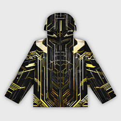 Женская ветровка Gold lines on a black background