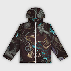 Ветровка с капюшоном женская Волна безумия, цвет: 3D-белый