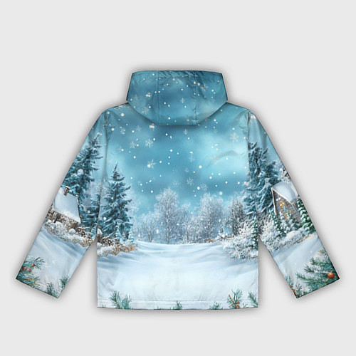 Женская ветровка Новогодний снег / 3D-Белый – фото 2