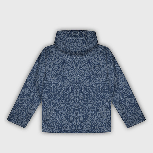 Женская ветровка Тёмно-синий узор мандала / 3D-Белый – фото 2