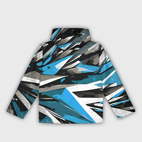 Женская ветровка Чёрно-сине-белая абстракция / 3D-Черный – фото 2
