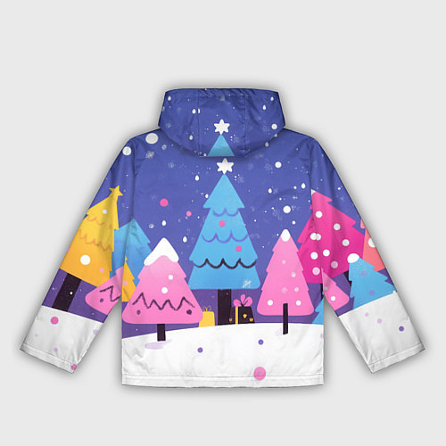 Женская ветровка Милые разноцветные елочки / 3D-Белый – фото 2