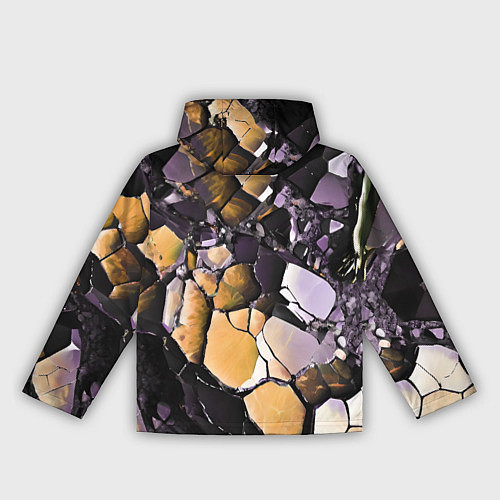Женская ветровка Чёрно-жёлтый камень / 3D-Белый – фото 2