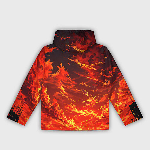 Женская ветровка Багровый огненный закат / 3D-Черный – фото 2