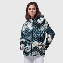Ветровка с капюшоном женская Змеиный тренд, цвет: 3D-черный — фото 2