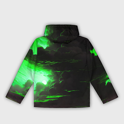 Женская ветровка Кислотный зелёный закат / 3D-Черный – фото 2