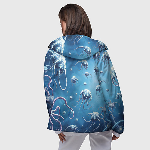 Женская ветровка Мир фантастических осьминогов / 3D-Черный – фото 4