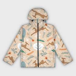 Ветровка с капюшоном женская Лесная сказка, цвет: 3D-черный