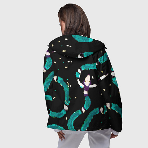 Женская ветровка Змейки на охоте / 3D-Черный – фото 4