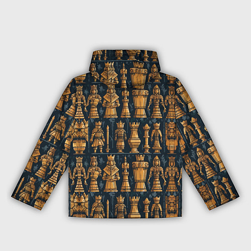 Женская ветровка Ладья ферзь пешка и другие шахматные фигуры / 3D-Черный – фото 2