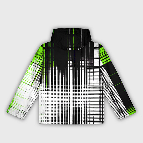 Женская ветровка Зелёно-чёрный гранж на белом фоне / 3D-Белый – фото 2