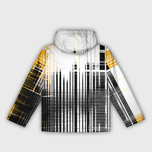 Женская ветровка Жёлто-чёрный гранж на белом фоне / 3D-Белый – фото 2