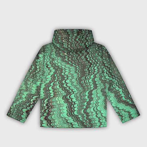 Женская ветровка Разводы в зеленом цвете / 3D-Черный – фото 2