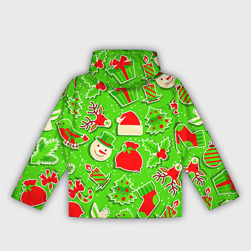 Женская ветровка Новогоднее настроение паттерн / 3D-Черный – фото 2